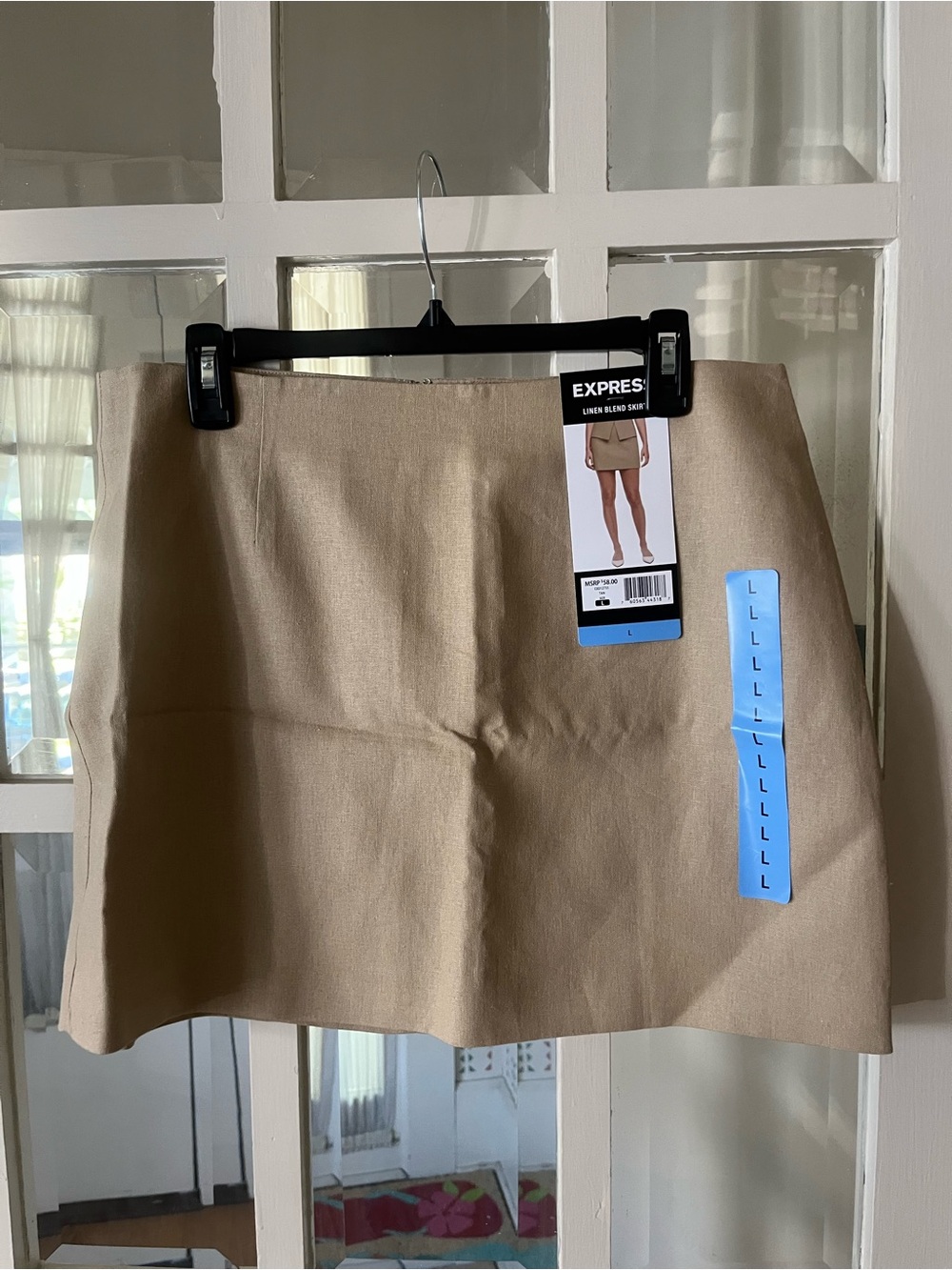 Express Linen Blend Skirt - Size Large